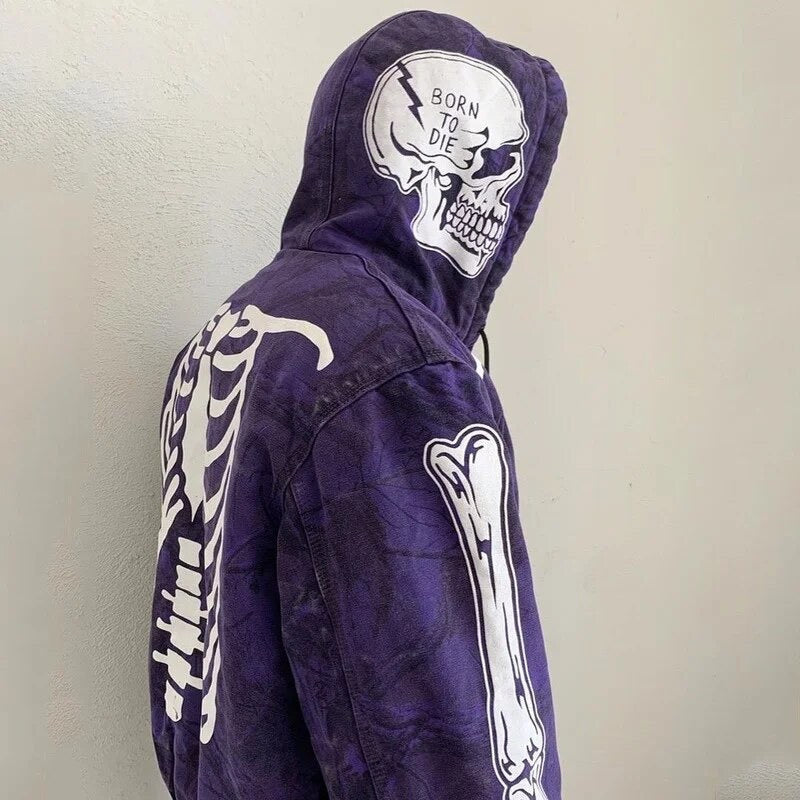 Skeleton Full Zip Hoodie (5 Colors)