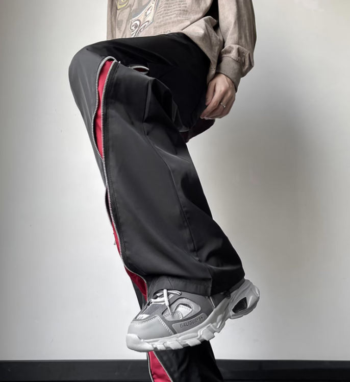 Red Zip Tactical Pants