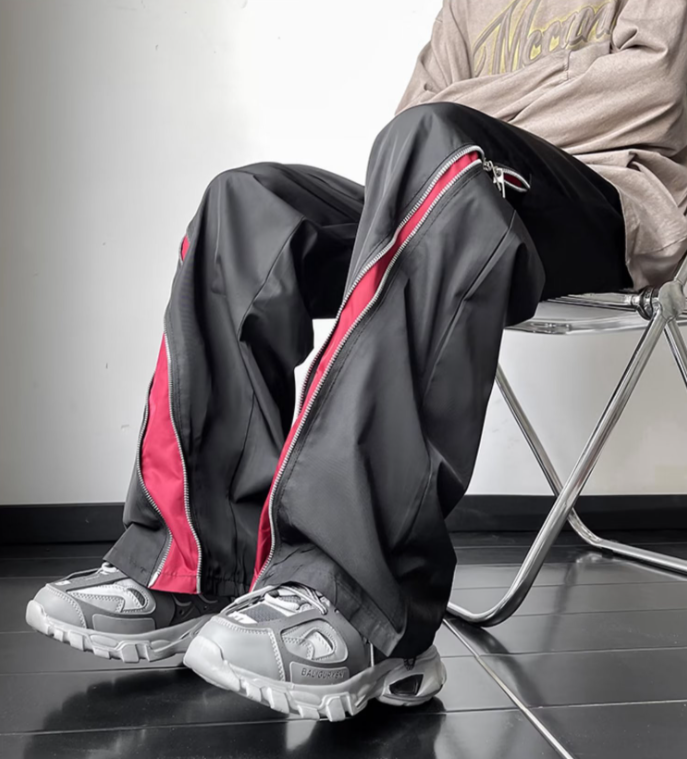 Red Zip Tactical Pants