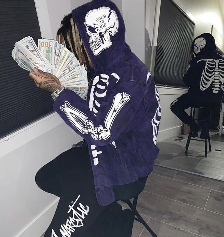 Skeleton Full Zip Hoodie (5 Colors)