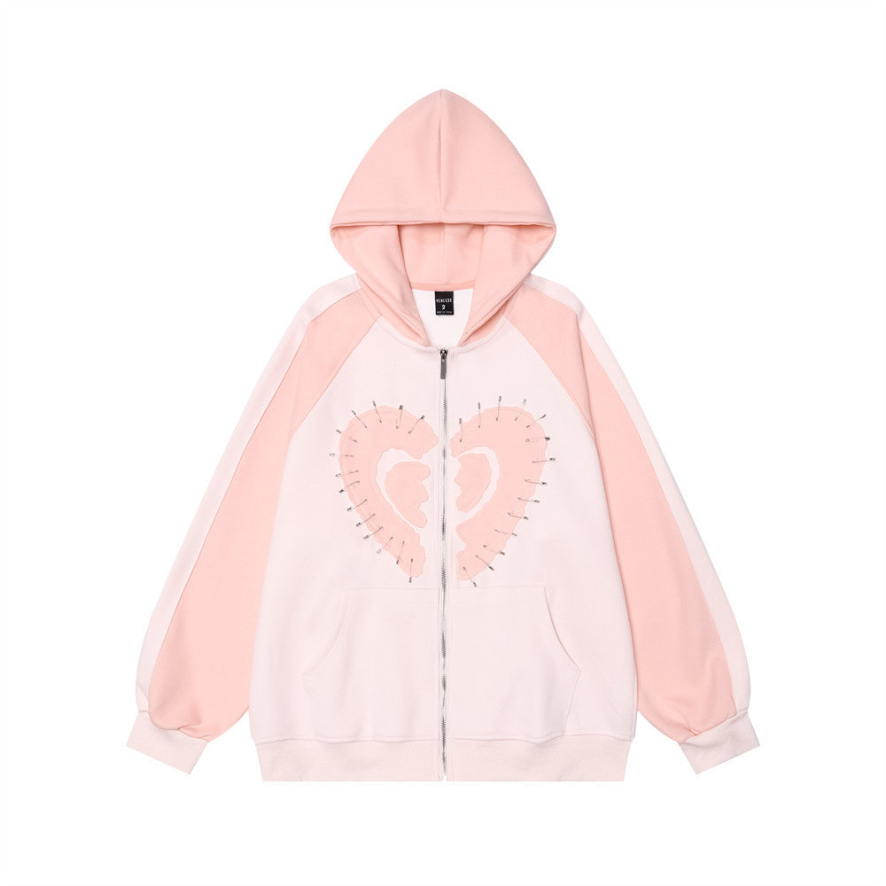 Y2k Hearth Zip Hoodie (2 Colors)