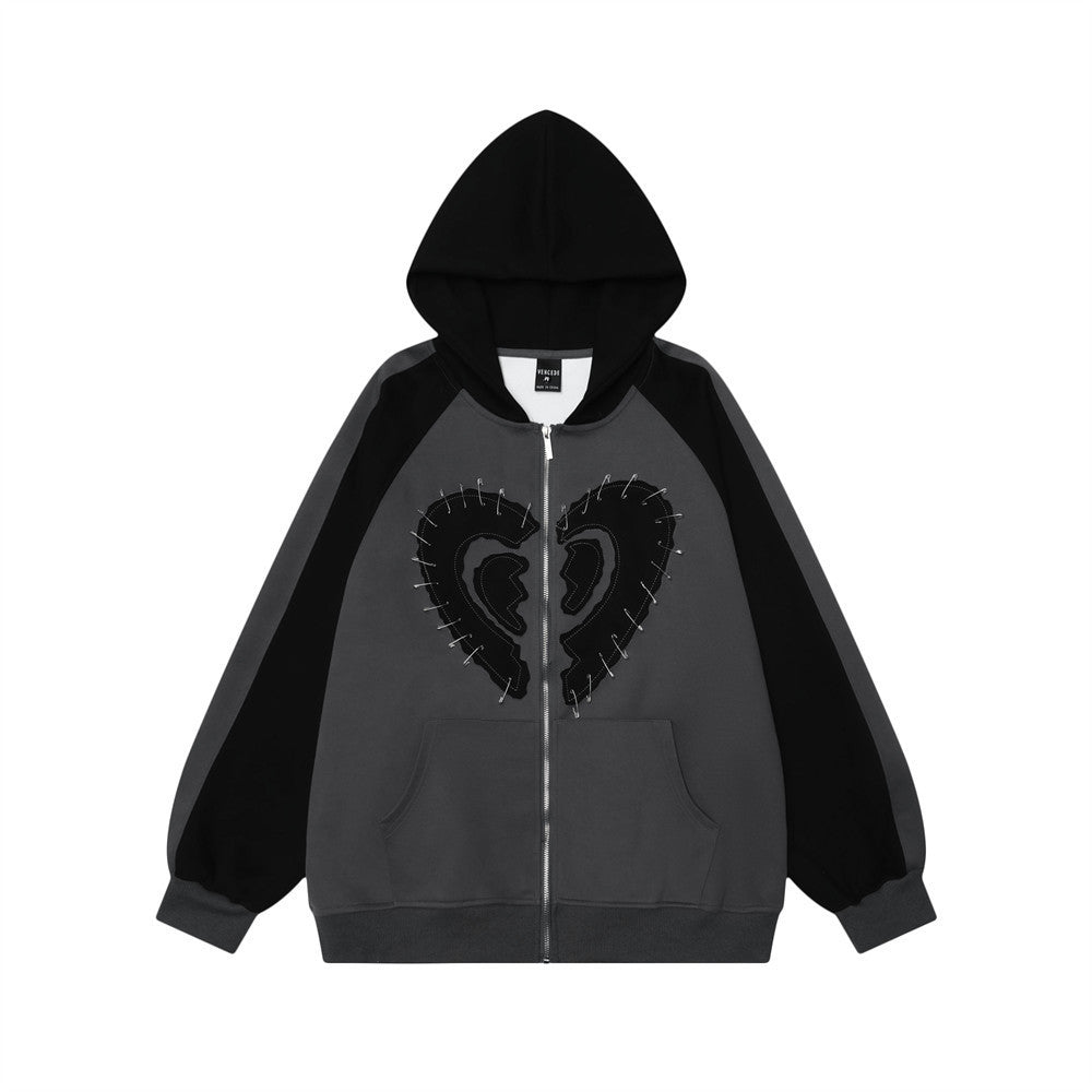 Y2k Hearth Zip Hoodie (2 Colors)