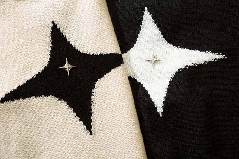 Four-pointed Star Sweater (2 Colors)