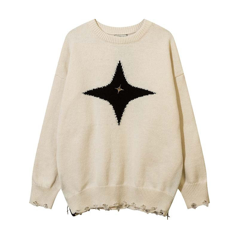 Four-pointed Star Sweater (2 Colors)